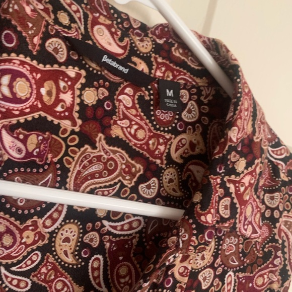 Rare Betabrand Dog Pattern Sleeveless Blouse Shirt SZ Medium Excellent Cond - Picture 3 of 8